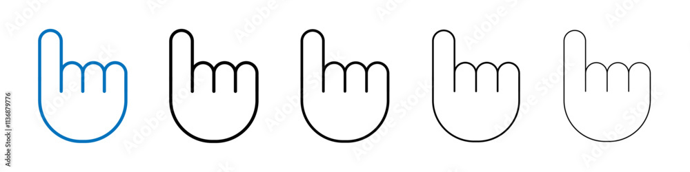 Poster Hand pointer icon Outline vector logo for web ui