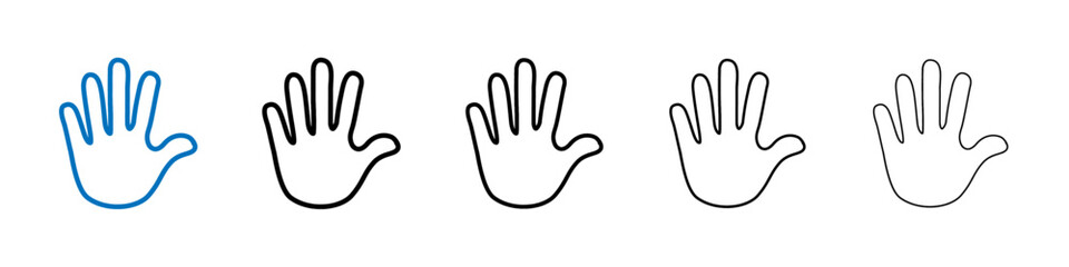 Hand icon Outline vector logo for web ui