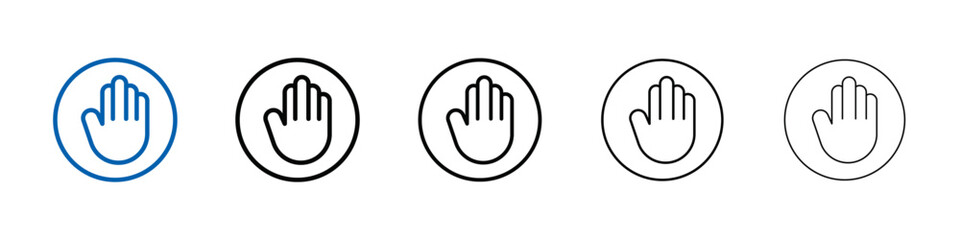 Obraz premium Hand icon Outline vector logo for web ui