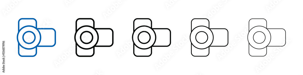 Poster Handy Cam Icon Outline vector logo for web ui