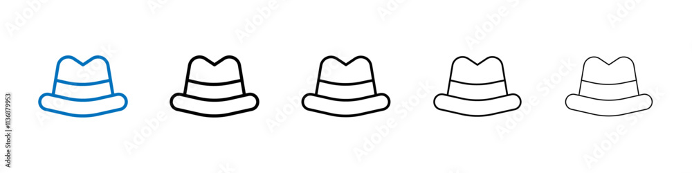 Poster hat icon outline vector logo for web ui