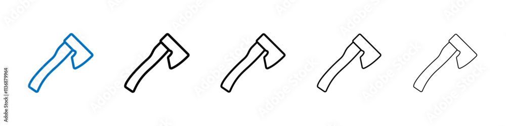 Poster Hatchet icon Outline vector logo for web ui
