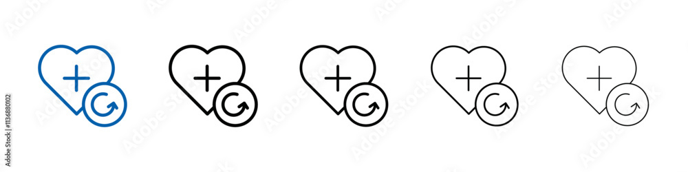 Poster Health recovery icon Outline vector logo for web ui