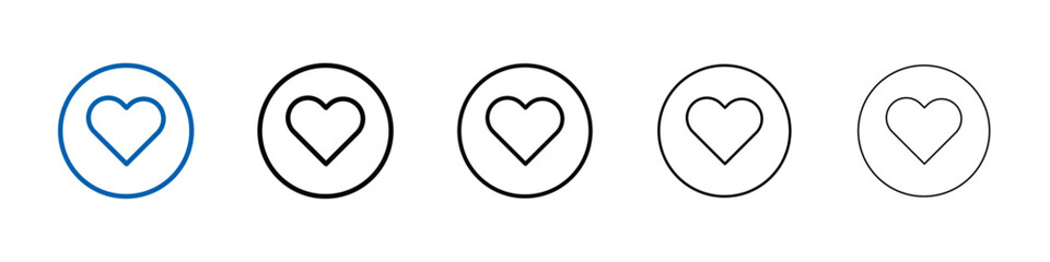 Heart icon Outline vector logo for web ui