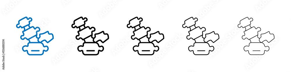 Poster Hernia icon Outline vector logo for web ui