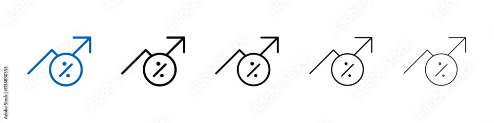 Aufkleber high percentage icon outline vector logo for web ui
