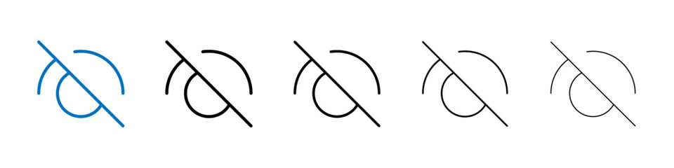 Hide icon Outline vector logo for web ui