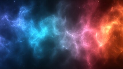 Abstract Cosmic Nebula Swirling Colors And Light