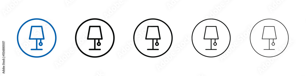 Poster home light icon outline vector logo for web ui