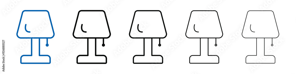 Poster home light icon outline vector logo for web ui