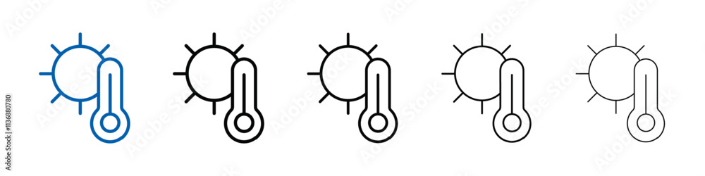 Poster hot icon outline vector logo for web ui