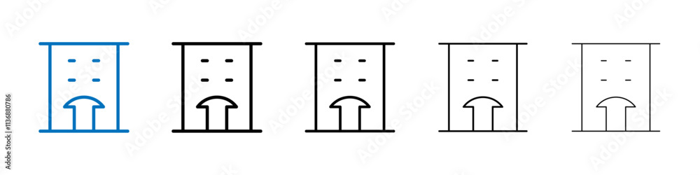 Poster hotel icon outline vector logo for web ui