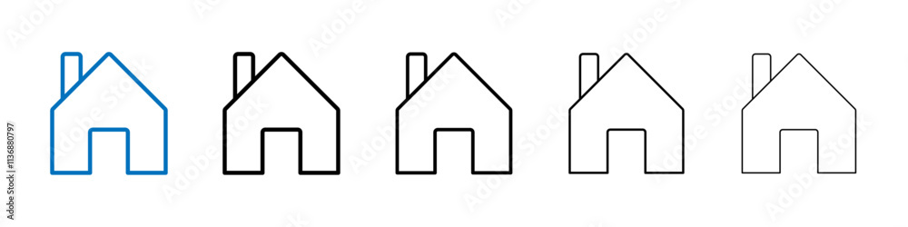 Poster House icon Outline vector logo for web ui