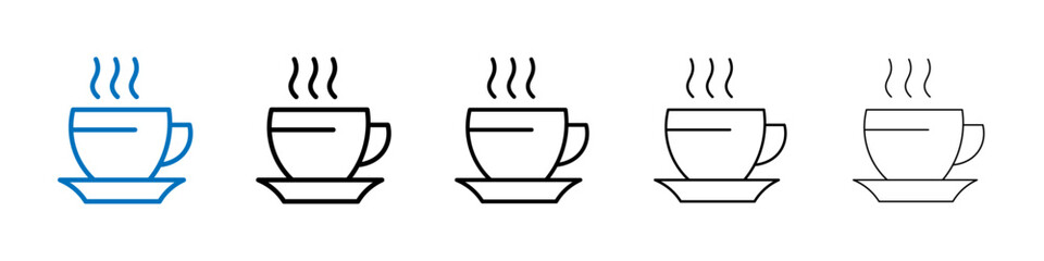 Hot tea icon Outline vector logo for web ui