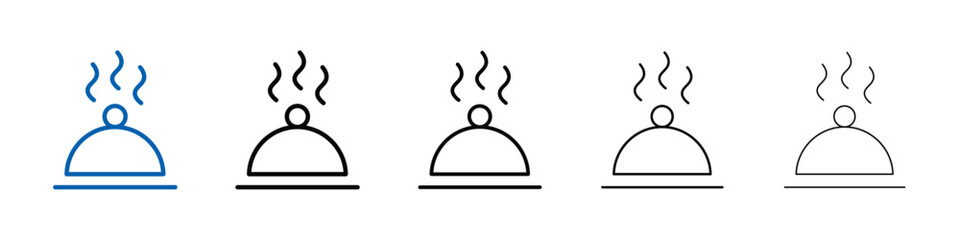 Hot meal icon Outline vector logo for web ui