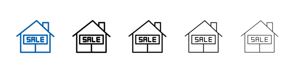 House for sale icon Outline vector logo for web ui