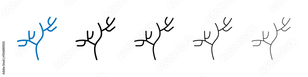 Poster human artery icon outline vector logo for web ui