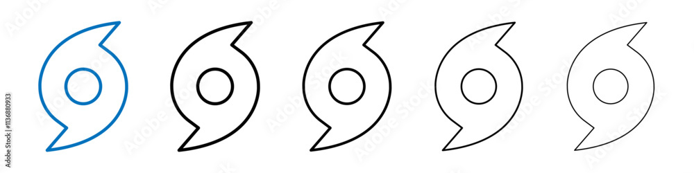 Poster hurricane icon outline vector logo for web ui
