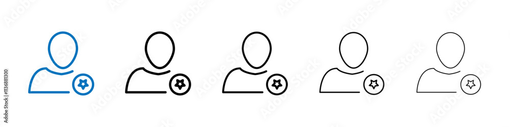 Poster influencer icon outline vector logo for web ui