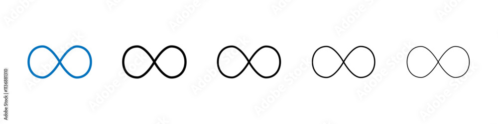 Poster Infinite icon Outline vector logo for web ui