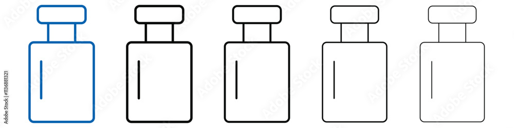 Poster injection vial icon outline vector logo for web ui