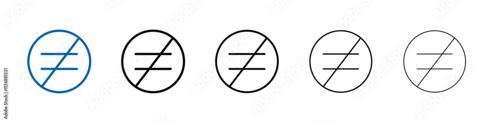 Poster Inequality icon Outline vector logo for web ui