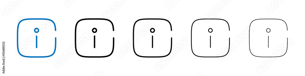 Poster Info icon Outline vector logo for web ui