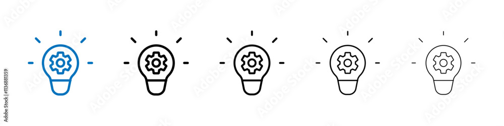 Poster innovation icon outline vector logo for web ui