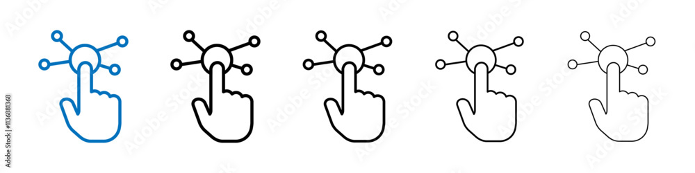 Aufkleber Interaction icon Outline vector logo for web ui