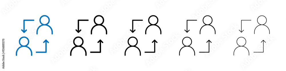 Aufkleber Interaction icon Outline vector logo for web ui