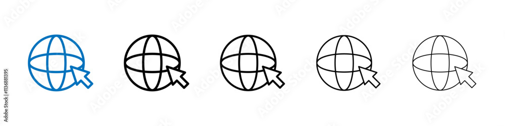 Poster Internet icon Outline vector logo for web ui