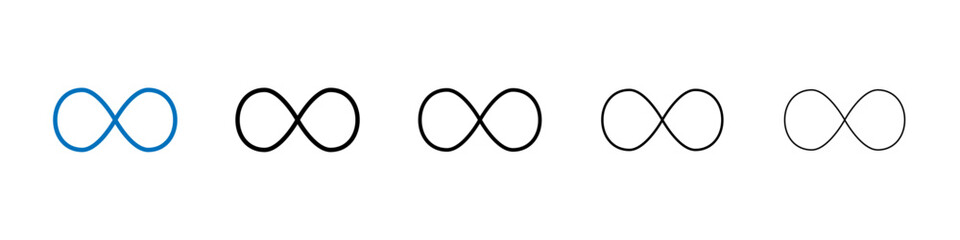 Fototapeta premium Infinite icon Outline vector logo for web ui