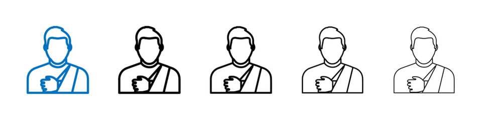 Injury icon Outline vector logo for web ui