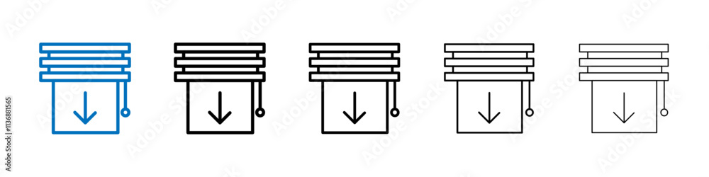 Poster Jalousie icon Outline vector logo for web ui