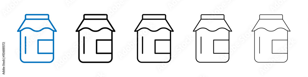Poster Jam icon Outline vector logo for web ui