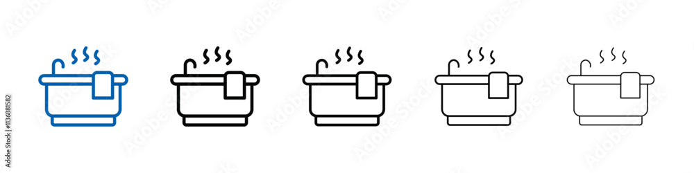 Aufkleber jacuzzi icon outline vector logo for web ui