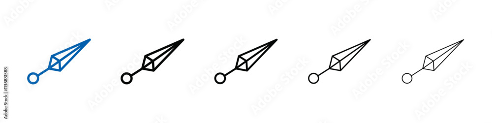 Poster japanese ninja shuriken icon outline vector logo for web ui