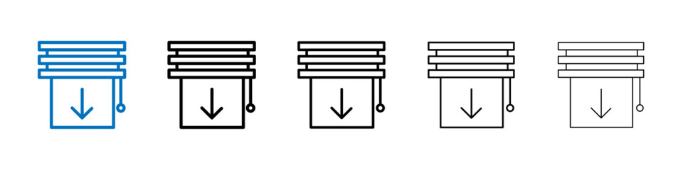 Jalousie icon Outline vector logo for web ui