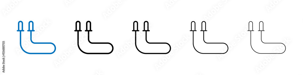 Poster Jump rope icon Outline vector logo for web ui