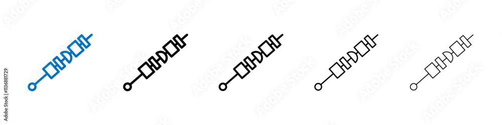 Poster Kebab icon Outline vector logo for web ui