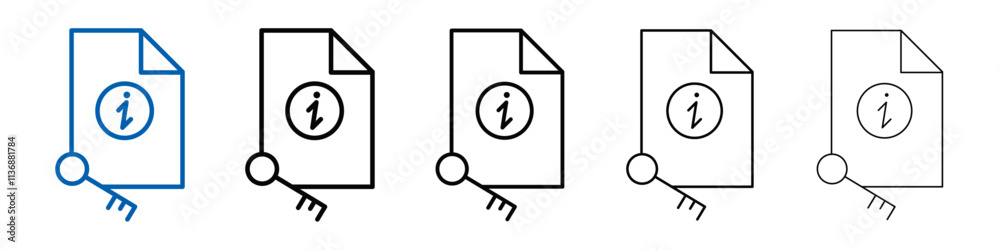 Poster key information icon Outline vector logo for web ui