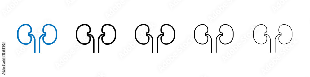 Poster kidney icon outline vector logo for web ui