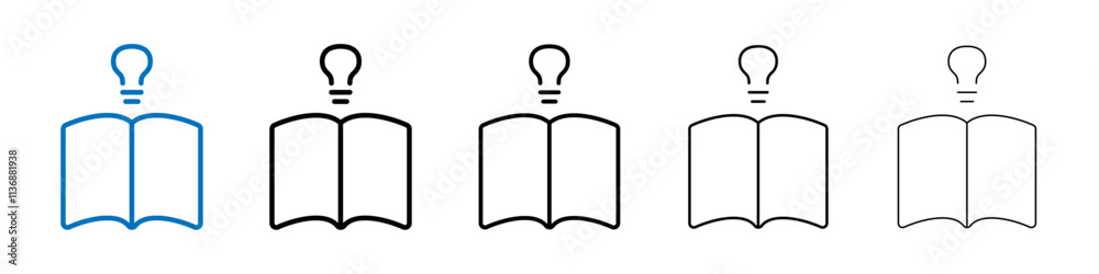 Poster Knowledge icon Outline vector logo for web ui