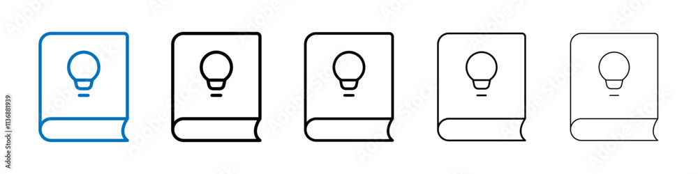 Aufkleber knowledge icon outline vector logo for web ui