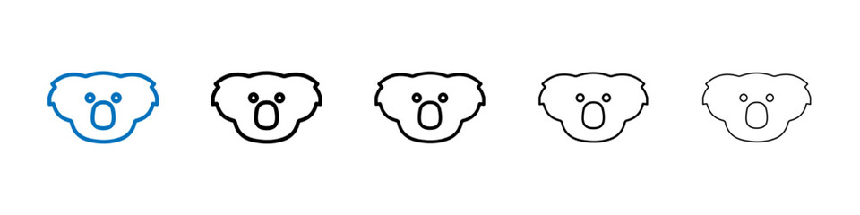 Obraz premium Koala head icon Outline vector logo for web ui