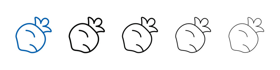 kohlrabi icon Outline vector logo for web ui