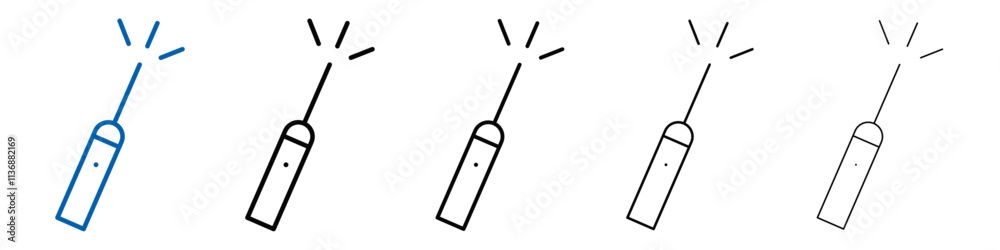 Poster laser icon outline vector logo for web ui