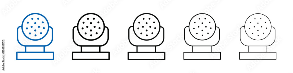 Poster laser lamp icon outline vector logo for web ui