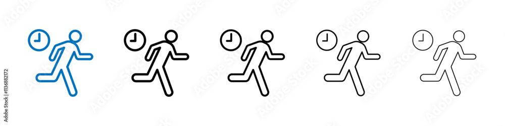 Poster late icon outline vector logo for web ui