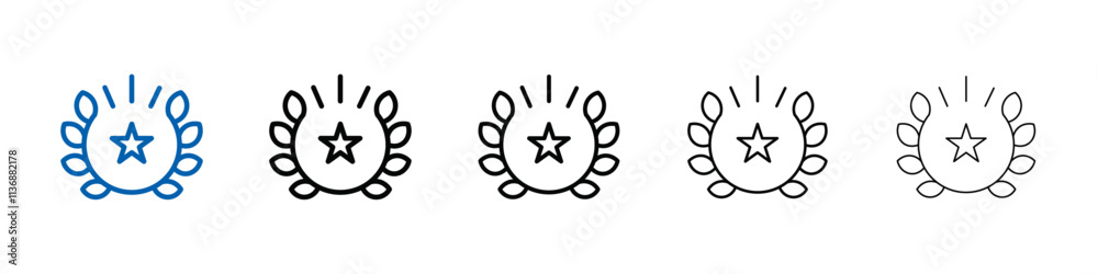 Poster laurel wreath icon Outline vector logo for web ui